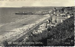 The Beach From Hastings Castle - Posted 17th June 1961 - Includes message - Flickr - drew anywhere